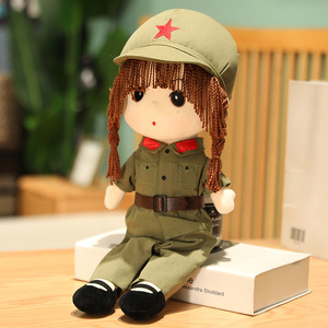 00jerrycotton淘宝军旅娃娃军人公仔毛绒玩具迷彩女兵送战友军嫂军