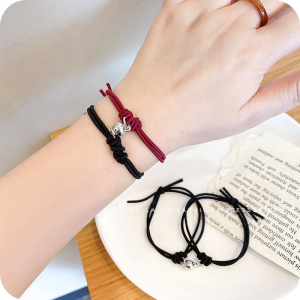 磁铁相吸手链二人情侣闺蜜款小皮筋学生简约女生手绳一对727人付款6