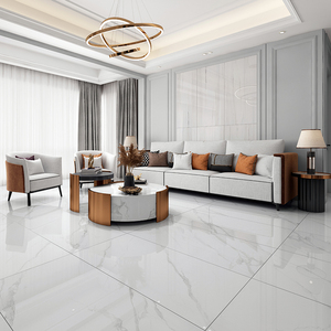 东鹏瓷砖秋水白现代简约客厅地砖白色地板砖600x1200防滑耐磨瓷砖