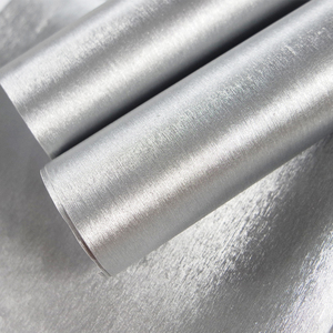 冰箱贴纸翻新装饰防水易擦洗烤漆金属拉丝银色改色贴膜背景墙贴纸