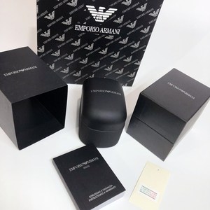 阿玛尼手表盒子黑色经典款礼品盒子原装armani表盒满天星包装盒子