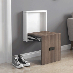 折叠换鞋凳壁挂式超薄家用门口玄关折叠椅隐形穿鞋凳挂墙隐藏凳子