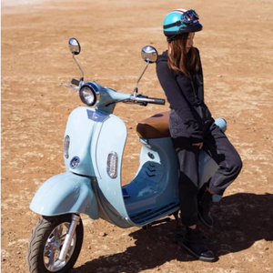 罗马假日复古电动车摩托车女士踏板车比亚乔vespa电瓶车网红电摩