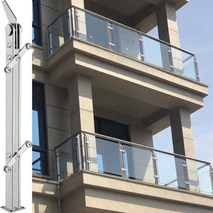 钢化玻璃楼梯扶手阳台护栏栏杆304不锈钢立柱金日盛别墅定制室外