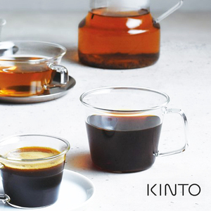 新品包邮日本KINTO CAST耐热玻璃牛奶咖啡水杯手柄90ml220ml430ml