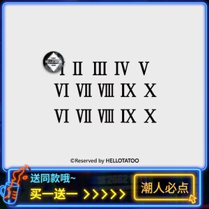 800人付款淘宝罗马数字纹身贴定制防水女 ins风 情侣生日日期 文字diy