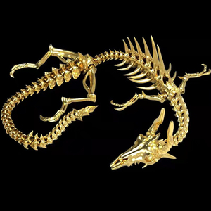 中国龙骨架 骨龙 3d打印模型素材 无需支撑 stl格式图纸