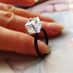 珍珠戒指女红绳