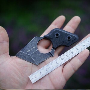 美国 real steel 黑猫迷你项链刀 战术小直刀