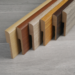 强化复合地板地白色公分密度板中纤墙角实木墙脚线踢脚线收边配件