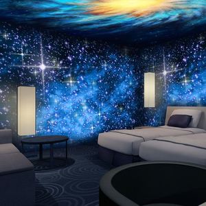 满天星空吊顶宇宙ktv装饰墙壁纸影院酒店包厢卧室天花板星球墙布