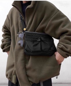 日系小物porer force日本吉田通勤多功能机能斜挎包单肩包 男女