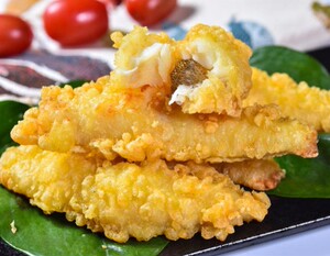 天妇罗鳕鱼排日式裹粉油炸小吃半成品酒店西餐海鲜鱼排鱼块10片
