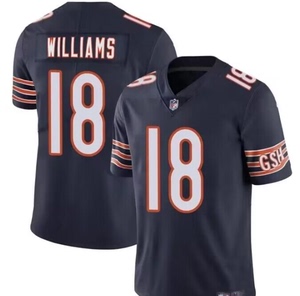 NFL芝加哥熊队Chicago Bears橄榄球服18号WILLIAMS球衣比赛服训练