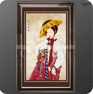 韩国风俗画/韩国烧烤店装饰画/韩国料理店挂画/韩国传统画-归