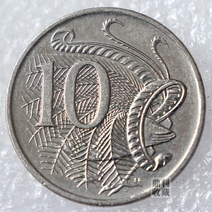 满30包邮 澳大利亚10分23.5mm琴鸟 大洋洲外国钱币硬币外币真币