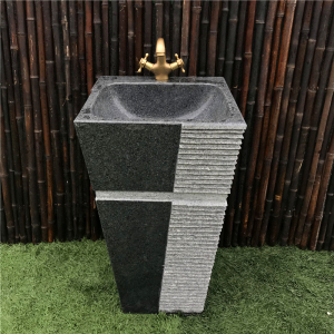 石雕花岗岩洗手盆拖把池流水龙头水槽户外水池墩布池庭院水景摆件