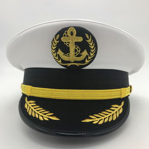 海员船员帽船长帽水手大檐帽航海演出大盖帽航海游艇帽舞台表演帽