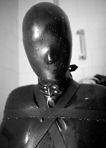 全包乳胶衣单独头套 窒息无缝一体成型latex紧身乳胶cos单独面具