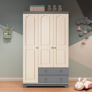 北欧儿童衣柜两三门平开简约现代宝宝衣柜儿童房家具组合男孩女孩