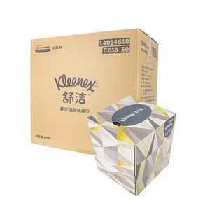 金佰利 舒洁 0238双层盒装面纸80抽(立方盒) 整箱出售
