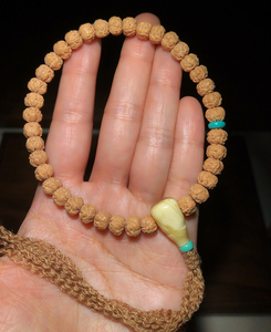 三日红老树佛手原单圈小金刚五爪金龙108颗佛珠手串 男女文玩念珠