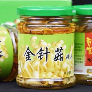 百家味金针菇170g凉拌冷盘菜即食下饭菜咸甜菌菇罐头