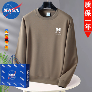 NASA卫衣男2024春秋学生重磅纯棉运动休闲长袖圆领宽松大码上衣潮
