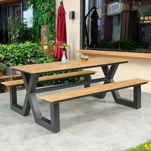 塑木长桌长椅