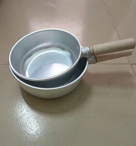 老式纯铝水瓢洗白瓢水勺加厚耐用木柄舀水汤勺大容量优质厨房水舀