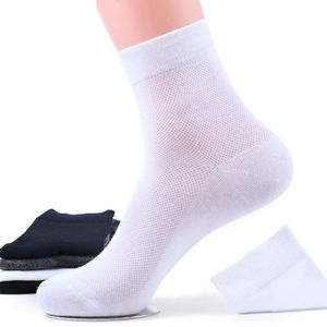 5-10双袜子男夏季薄款男士袜子中筒短筒袜网面纯色吸汗运动透气