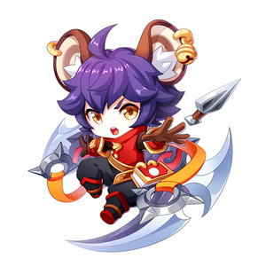 6月新款李元芳逐浪之夏钥匙扣书包小挂件q版卡通射手王者荣耀周边