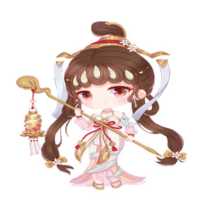 6月新款大乔白蛇钥匙扣书包小挂件圈q版守护之力王者荣耀游戏周边