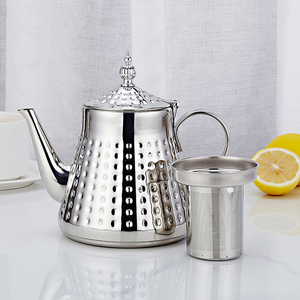 高档加厚不锈钢欧式仿古锤纹茶壶电磁炉烧水壶餐厅多用咖啡壶