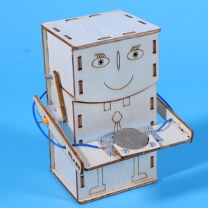 吃币机器人手工diy教具科技创意小制作机械 科学实验材料包小发明
