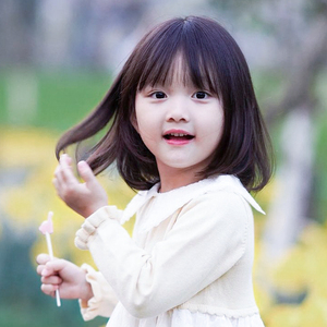 儿童假发女短发波波头假发套日常可爱空气刘海甜美可爱全头套式