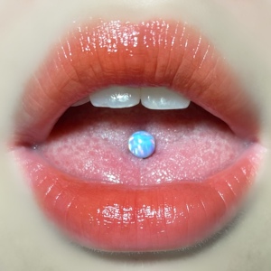 撒旦的孩子 高定系列 澳宝舌钉进口欧泊opal舌头欧替换钉舌环外牙