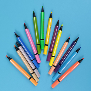 儿童水彩笔单支补色自选大红粗头彩色笔可水洗涂鸦彩笔三角杆画笔