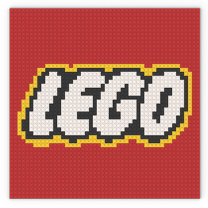 lego乐高logo积木马赛克像素画照片定制 moc 3024 diy 零件包包邮