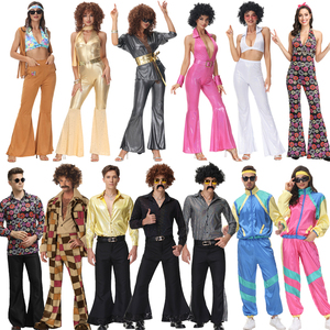 万圣节Disco Costume70年代复古迪斯科衣服酒吧cos嬉皮士演出服装
