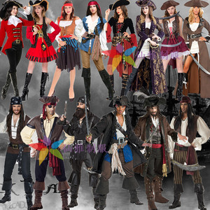 万圣节服装男女情侣装海盜加勒比海盗服装cosplay性感女杰克船长