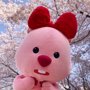 【现货】韩国代购zanmang loopy 粉色海狸露比可爱毛绒公仔礼物女