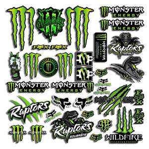 铭睿征服者专卖店天猫汽车贴纸个性创意logo绿色魔爪monster划痕