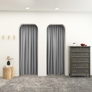 试衣间门帘服装店窗帘定制商场拱门更衣室布帘免打孔隔断帘子门帘