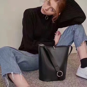2017春夏新款韩版圆环子母包手提包水桶包简约时尚单肩包斜跨包