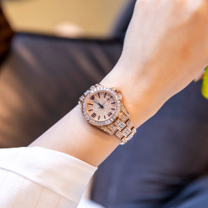 davena满钻满天星手表女士表正品十大品牌轻奢施华洛世奇元素水钻