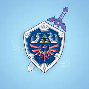 光年商店 塞尔达传说织梦岛梦见岛海利亚盾周边胸针徽章自制潮pin