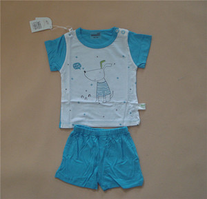 我爱一玲淘宝泡泡雨童装夏季男女童套装撞色条纹印花短袖t恤运动