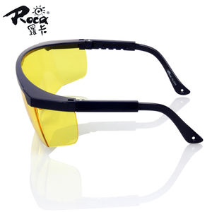 罗卡防护眼镜 抗冲击防风镜 黄色镜片护目镜户外骑行增光对比眼镜