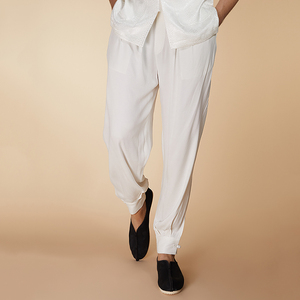 中式垮裤男夏季薄款松紧腰休闲唐装中国风复古抗皱免烫汉服小脚裤